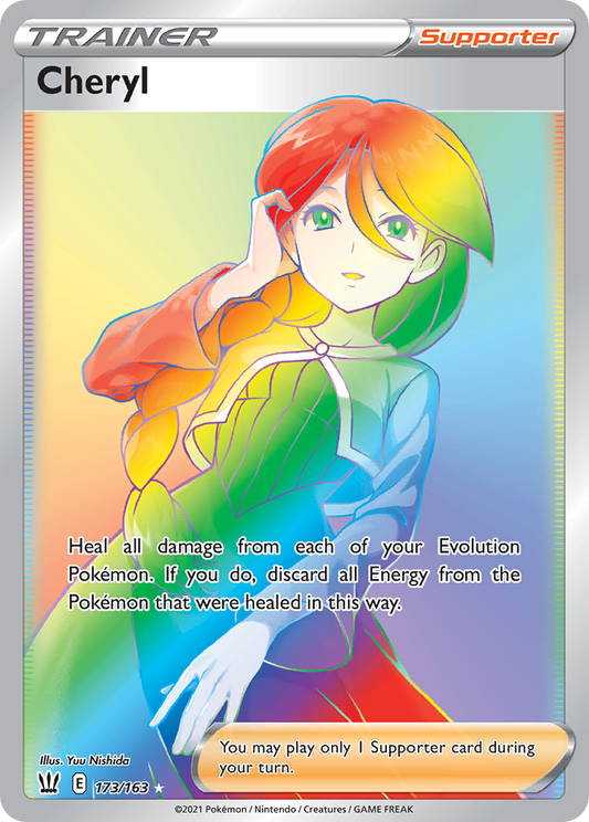 Cheryl 173/163 Rare Rainbow | Battle Styles | Pokemon Card