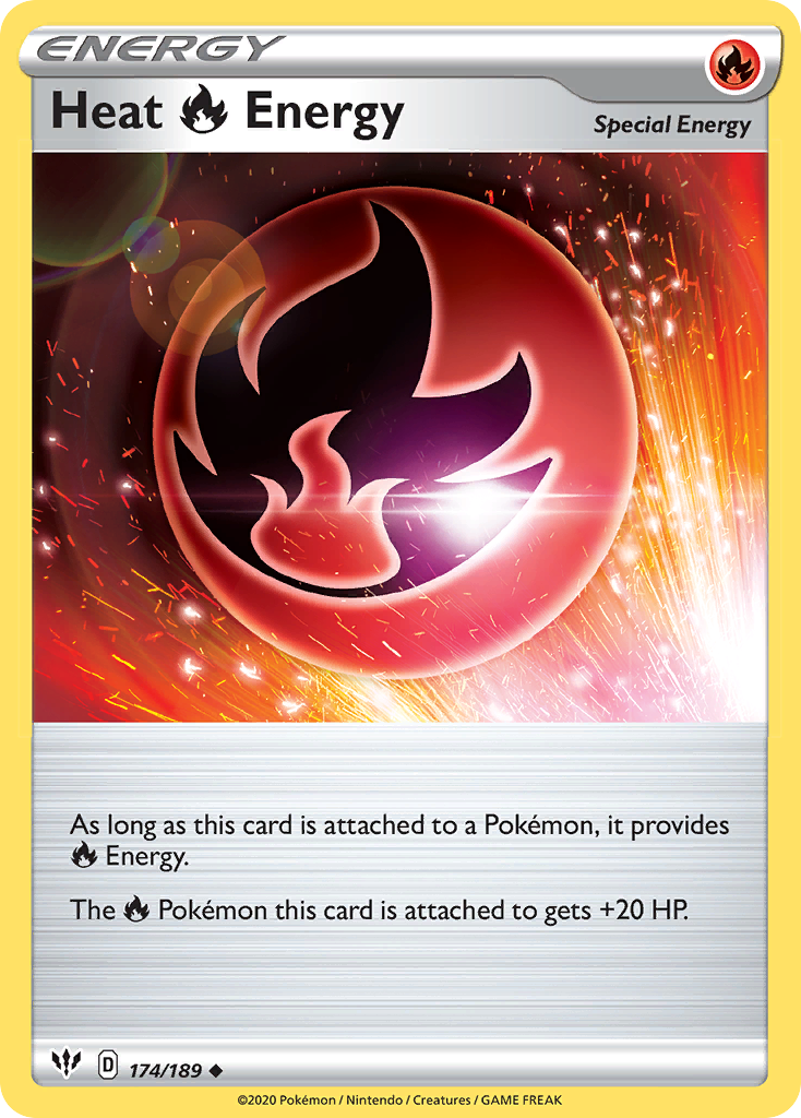 Heat Fire Energy 174/189 Uncommon | Darkness Ablaze | Pokemon Card