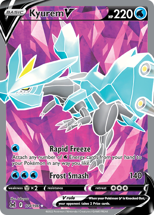 Kyurem V 174/196 Rare Ultra | Lost Origin | Pokemon Card