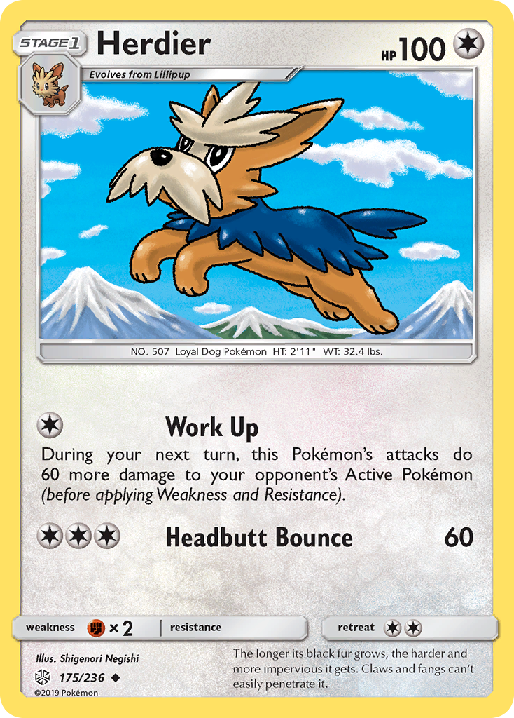 Herdier 175/236 Uncommon | Cosmic Eclipse | Pokemon Card