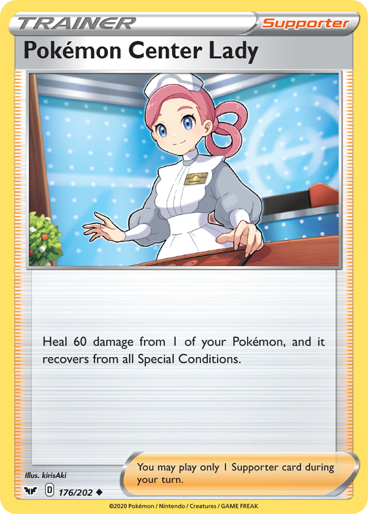 Pokémon Center Lady 176/202 Uncommon | Sword & Shield | Pokemon Card