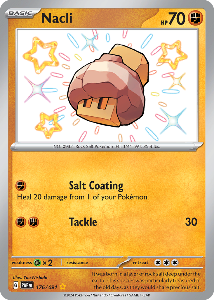 Nacli 176/91 Shiny Rare | Paldean Fates | Pokemon Card