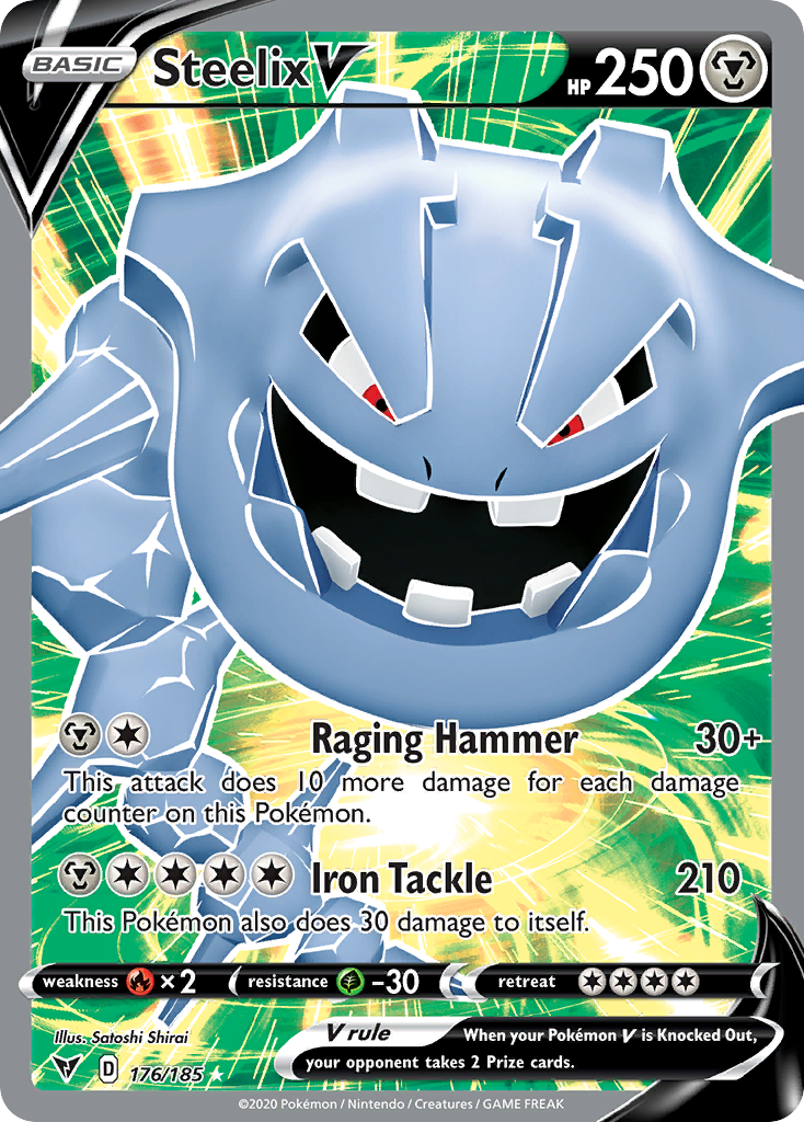 Steelix V 176/185 Rare Ultra | Vivid Voltage | Pokemon Card