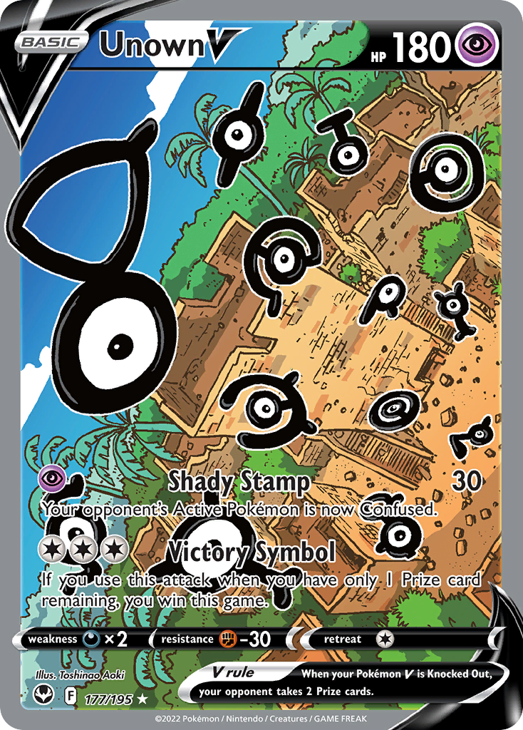 Unown V 177/195 Rare Ultra | Silver Tempest | Pokemon Card