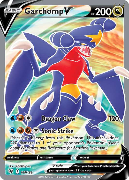 Garchomp V 178/189 Rare Ultra | Astral Radiance | Pokemon Card