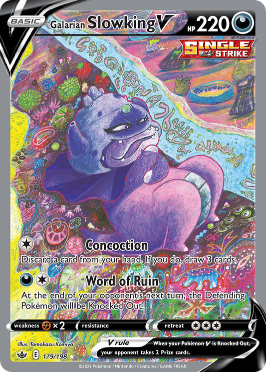 Galarian Slowking V 179/198 Rare Ultra | Chilling Reign | Pokemon Card