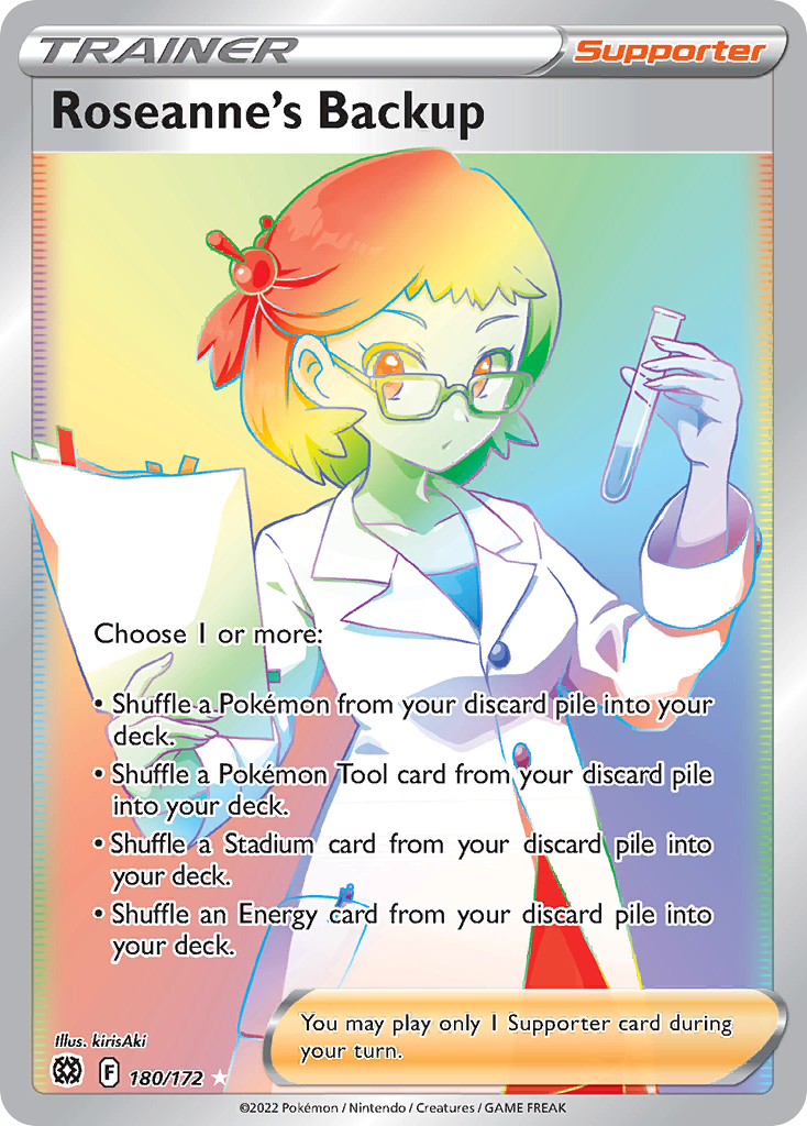 Roseanne's Backup 180/172 Rare Rainbow | Brilliant Stars | Pokemon Card