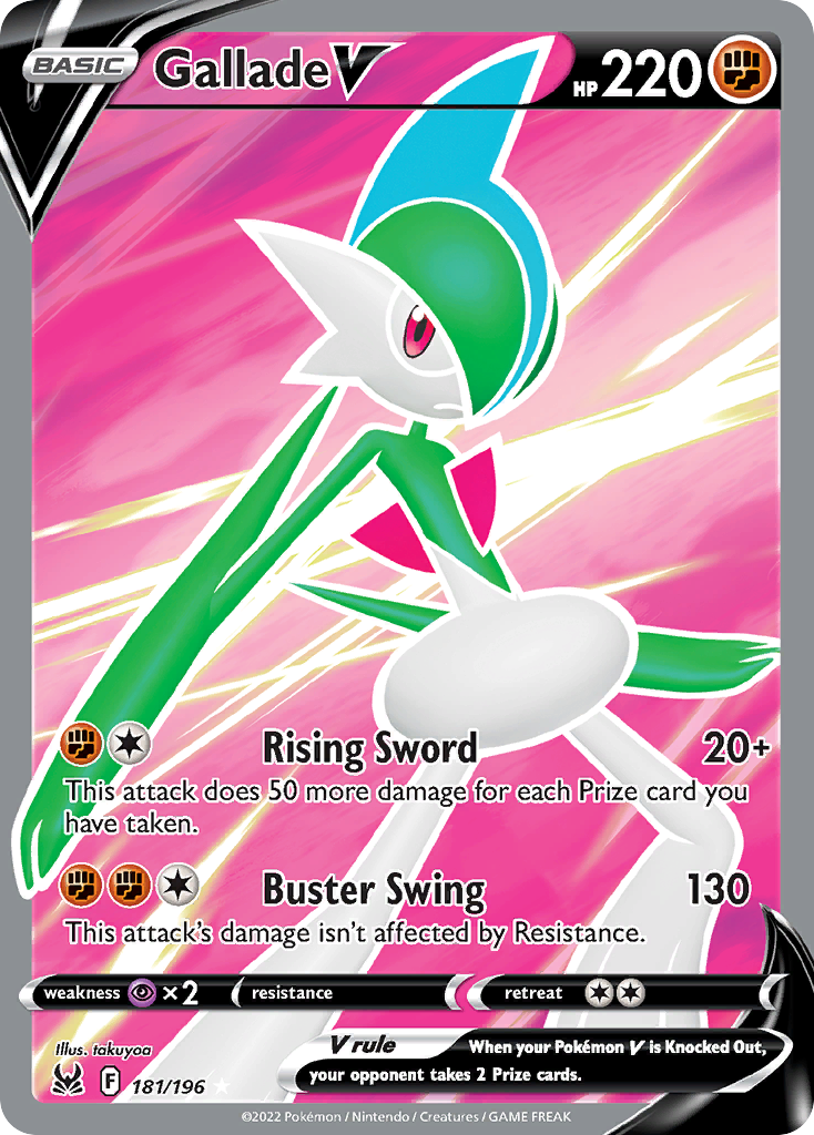 Gallade V 181/196 Rare Ultra | Lost Origin | Pokemon Card
