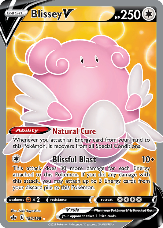 Blissey V 182/198 Rare Ultra | Chilling Reign | Pokemon Card