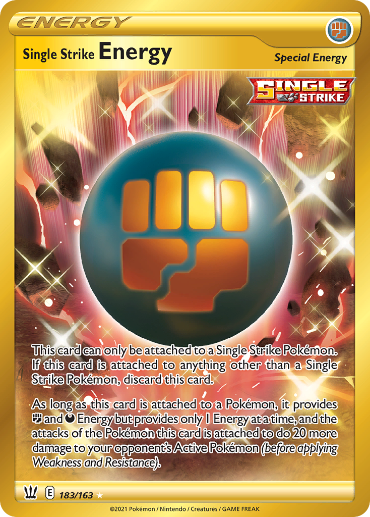 Single Strike Energy 183/163 Rare Secret | Battle Styles | Pokemon Card
