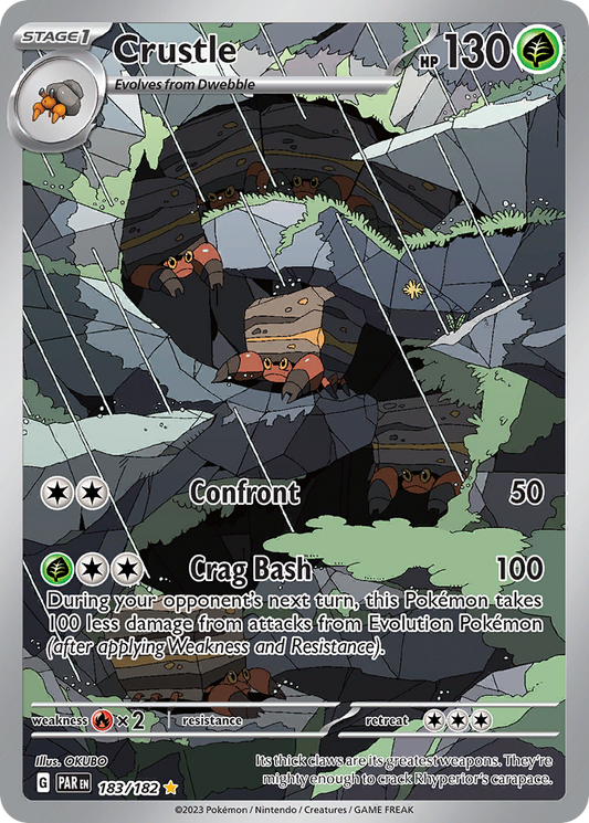 Crustle 183/182 Illustration Rare | Paradox Rift | Pokemon Card
