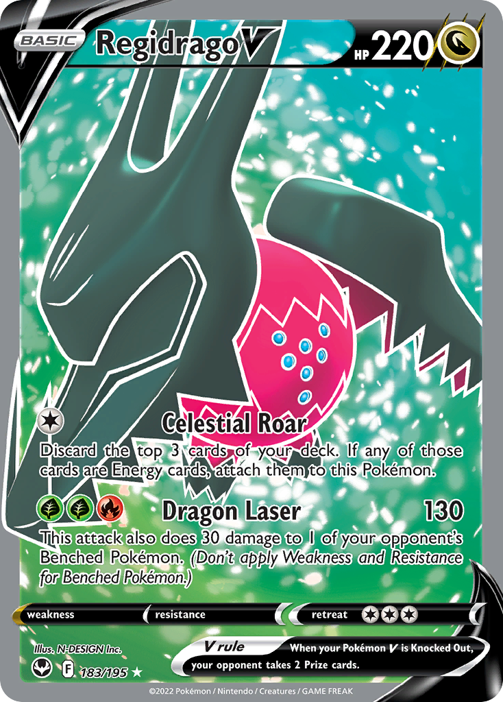 Regidrago V 183/195 Rare Ultra | Silver Tempest | Pokemon Card