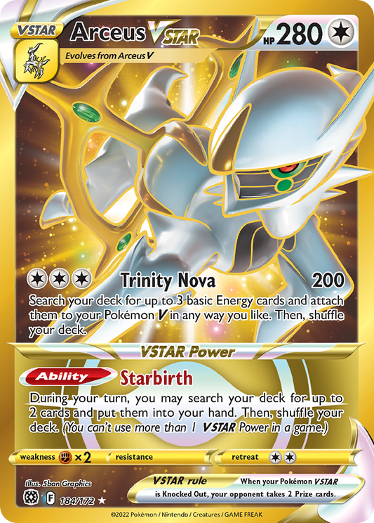 Arceus VSTAR 184/172 Rare Secret | Brilliant Stars | Pokemon Card