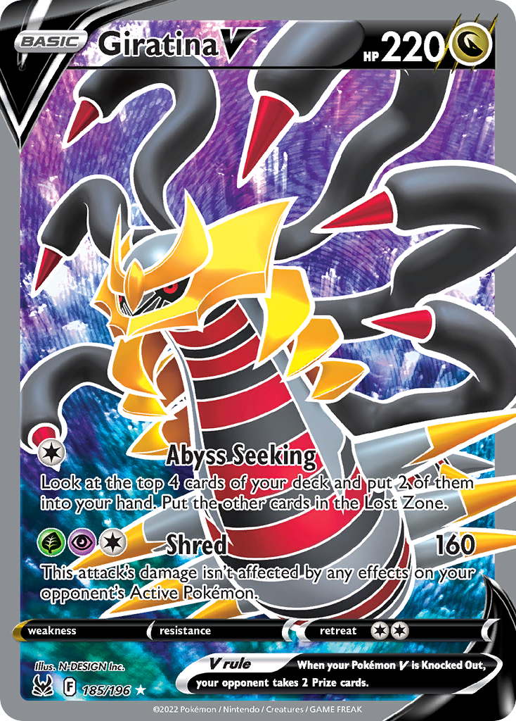 Giratina V 185/196 Rare Ultra | Lost Origin | Pokemon Card