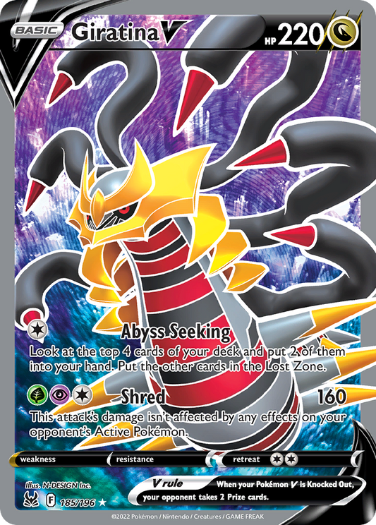 Giratina V 185/196 Rare Ultra | Lost Origin | Pokemon Card