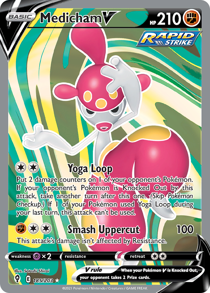 Medicham V 185/203 Rare Ultra | Evolving Skies | Pokemon Card