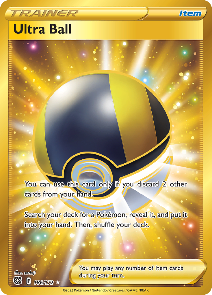 Ultra Ball 186/172 Rare Secret | Brilliant Stars | Pokemon Card