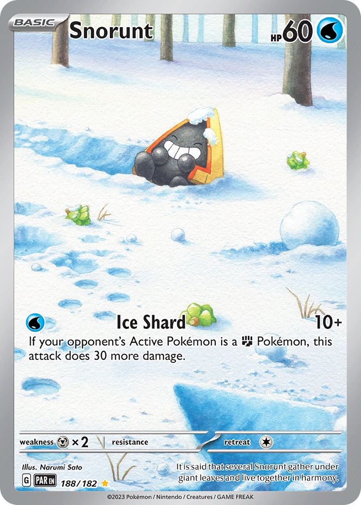 Snorunt 188/182 Illustration Rare | Paradox Rift | Pokemon Card