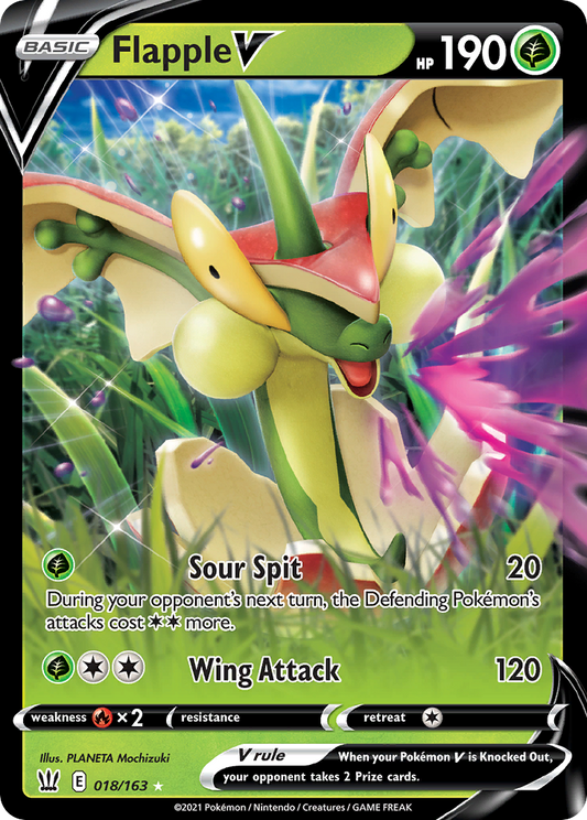 Flapple V 18/163 Rare Holo V | Battle Styles | Pokemon Card