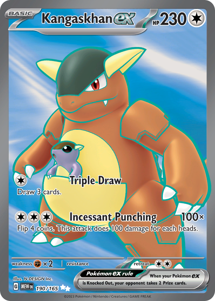 Kangaskhan ex 190/165 Ultra Rare | 151 | Pokemon Card Kangaskhan ex 190/165 Ultra Rare | 151 | Pokemon Card