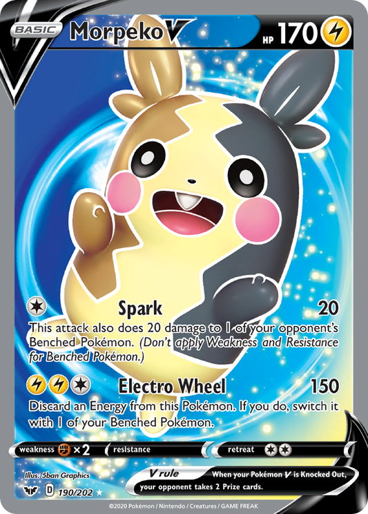 Morpeko V 190/202 Rare Ultra | Sword & Shield | Pokemon Card