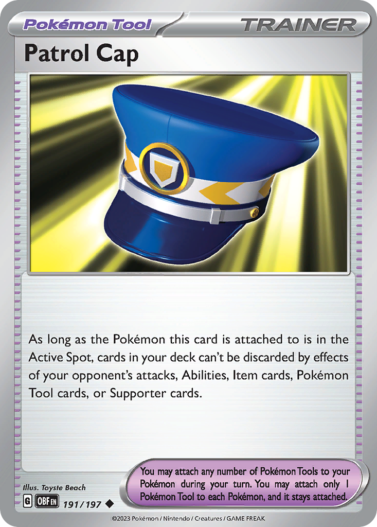 Patrol Cap 191/197 Uncommon | Obsidian Flames | Pokemon Card