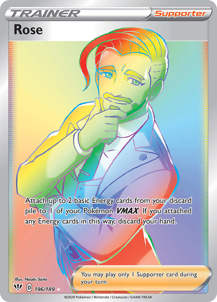Rose 196/189 Rare Rainbow | Darkness Ablaze | Pokemon Card