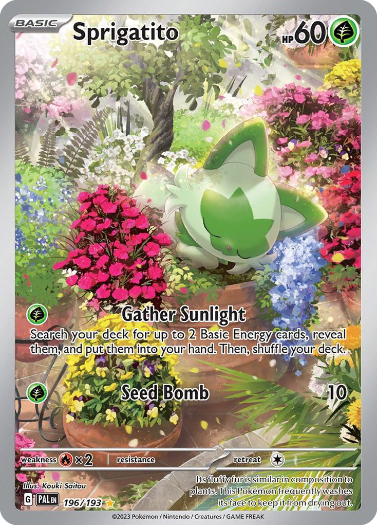 Sprigatito 196/193 Illustration Rare | Paldea Evolved | Pokemon Card