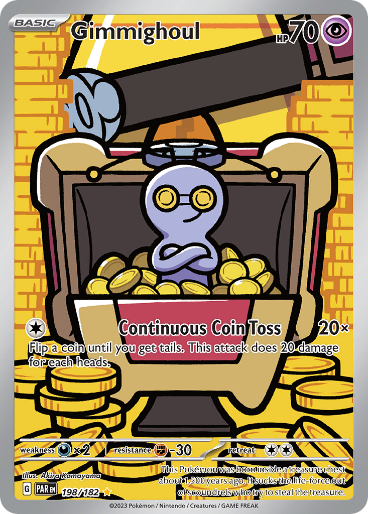Gimmighoul 198/182 Illustration Rare | Paradox Rift | Pokemon Card