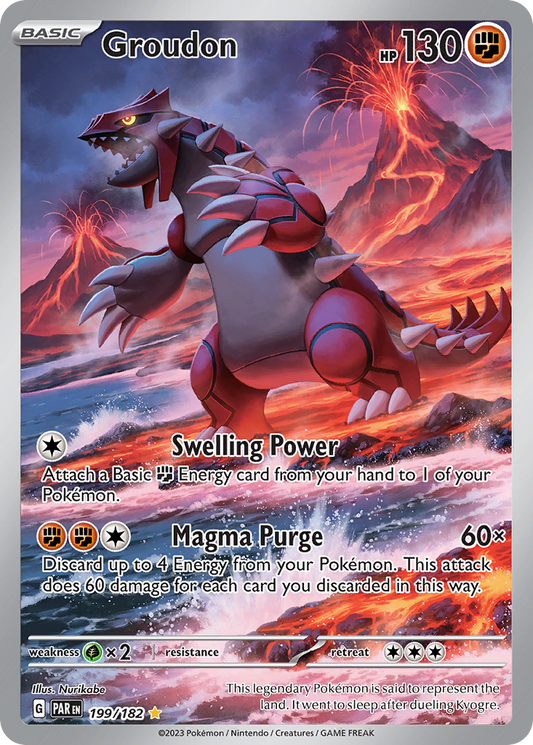 Groudon 199/182 Illustration Rare | Paradox Rift | Pokemon Card