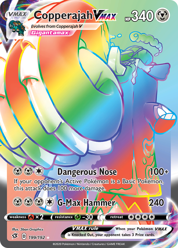 Copperajah VMAX 199/192 Rare Rainbow | Rebel Clash | Pokemon Card