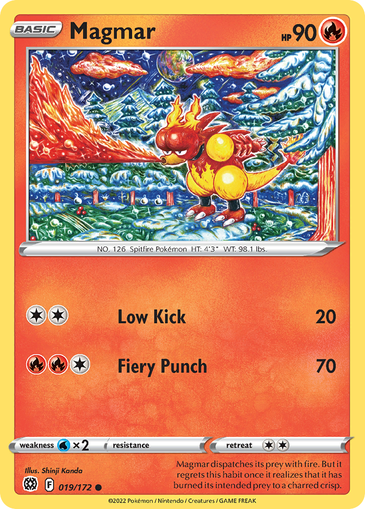 Magmar 19/172 Common | Brilliant Stars | Pokemon Card – Brickheads
