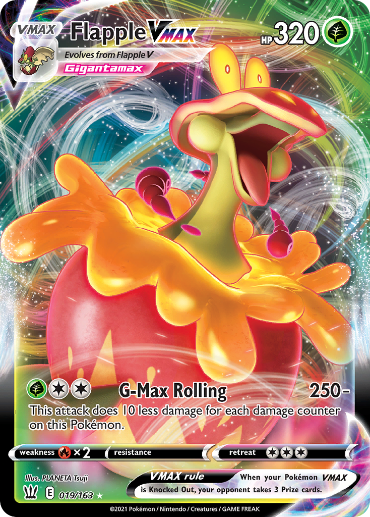 Flapple VMAX 19/163 Rare Holo VMAX | Battle Styles | Pokemon Card