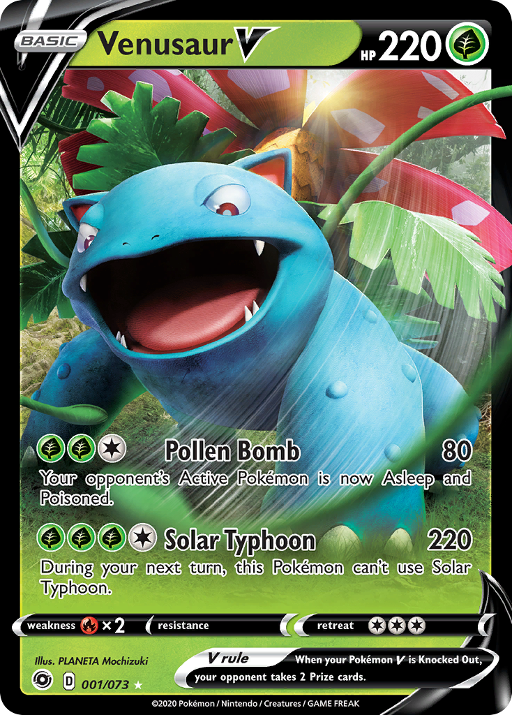 Venusaur V 1/73 Rare Holo V | Champion's Path | Pokemon Card