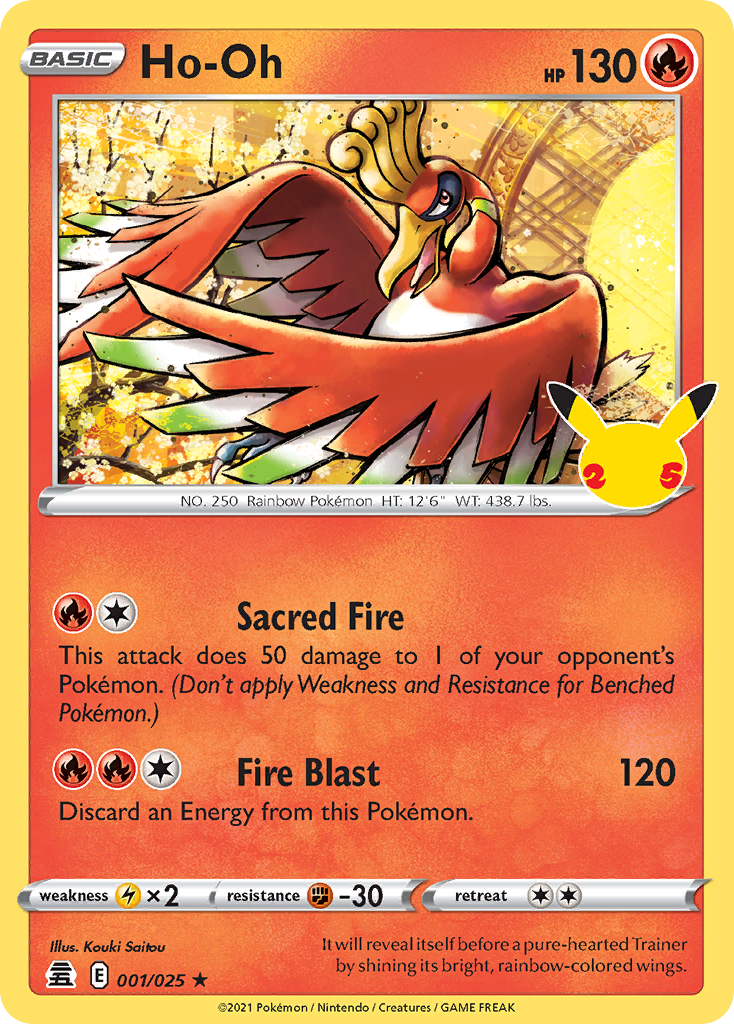 Ho-Oh 1/25 Rare Holo | Celebrations | Pokemon Card – Brickheads 