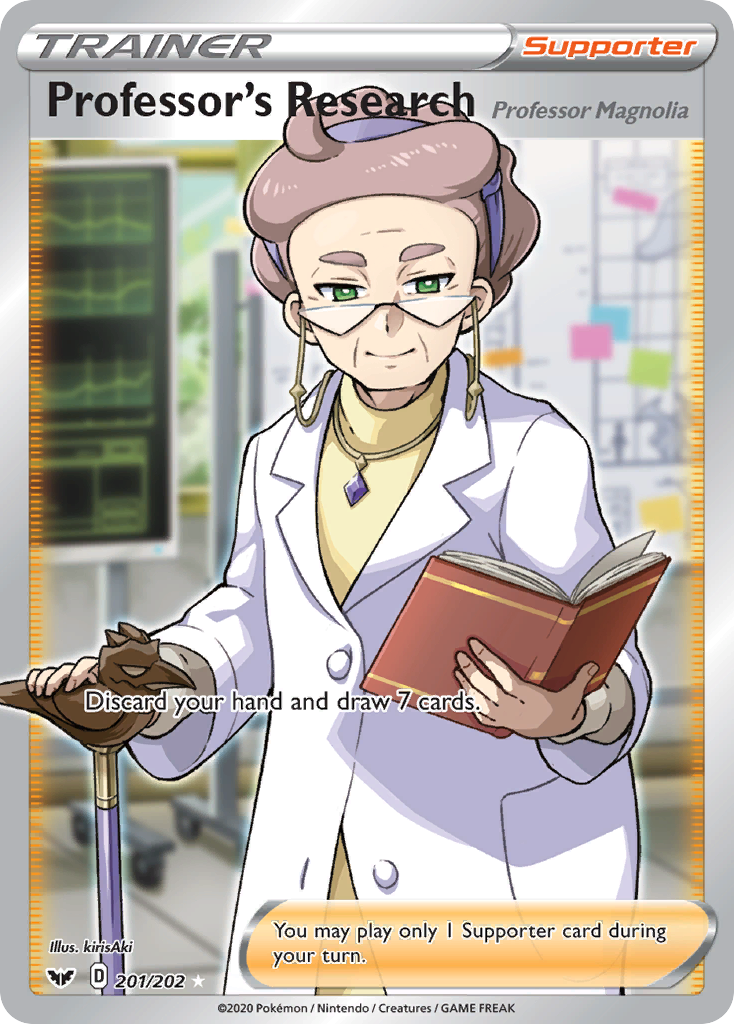 Professor's Research (Professor Magnolia) 201/202 Rare Ultra | Sword & Shield | Pokemon Card