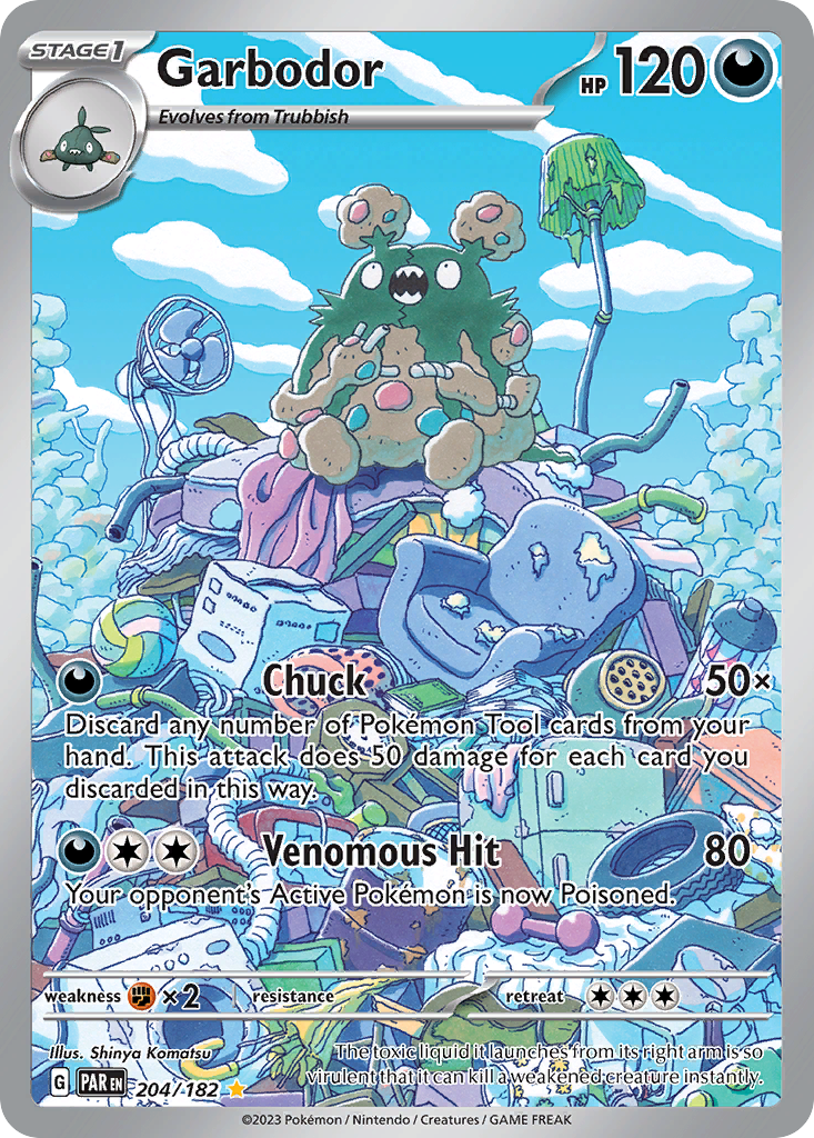 Garbodor 204/182 Illustration Rare | Paradox Rift | Pokemon Card