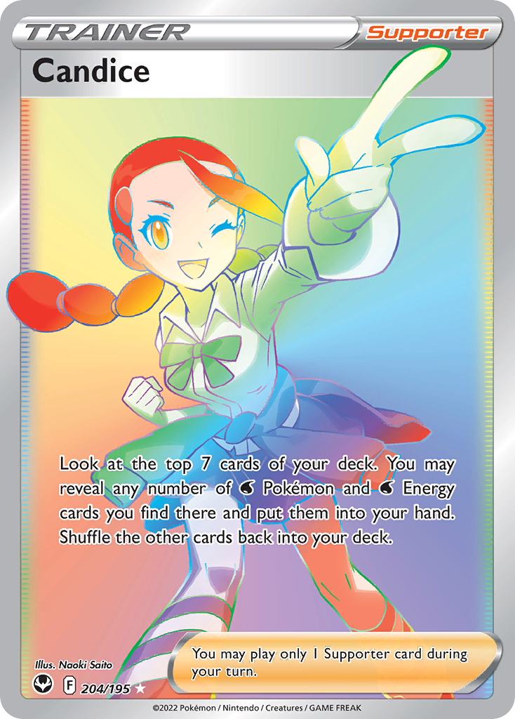 Candice 204/195 Rare Rainbow | Silver Tempest | Pokemon Card