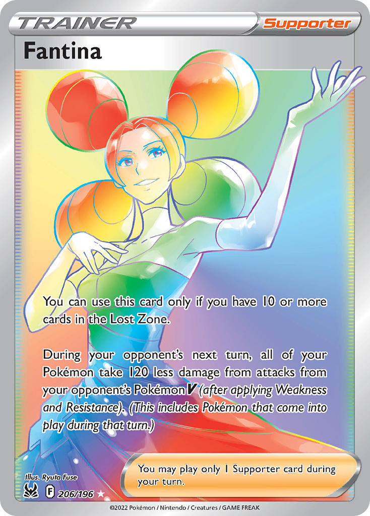 Fantina 206/196 Rare Rainbow | Lost Origin | Pokemon Card