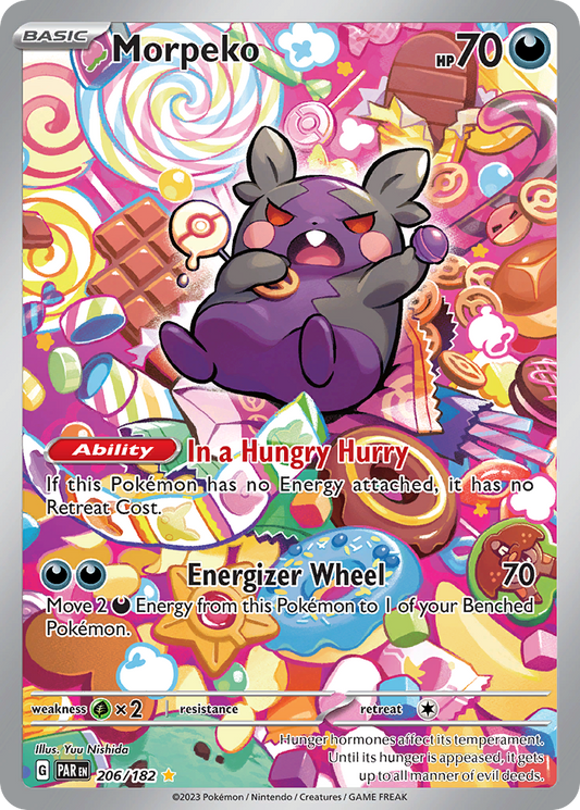 Morpeko 206/182 Illustration Rare | Paradox Rift | Pokemon Card