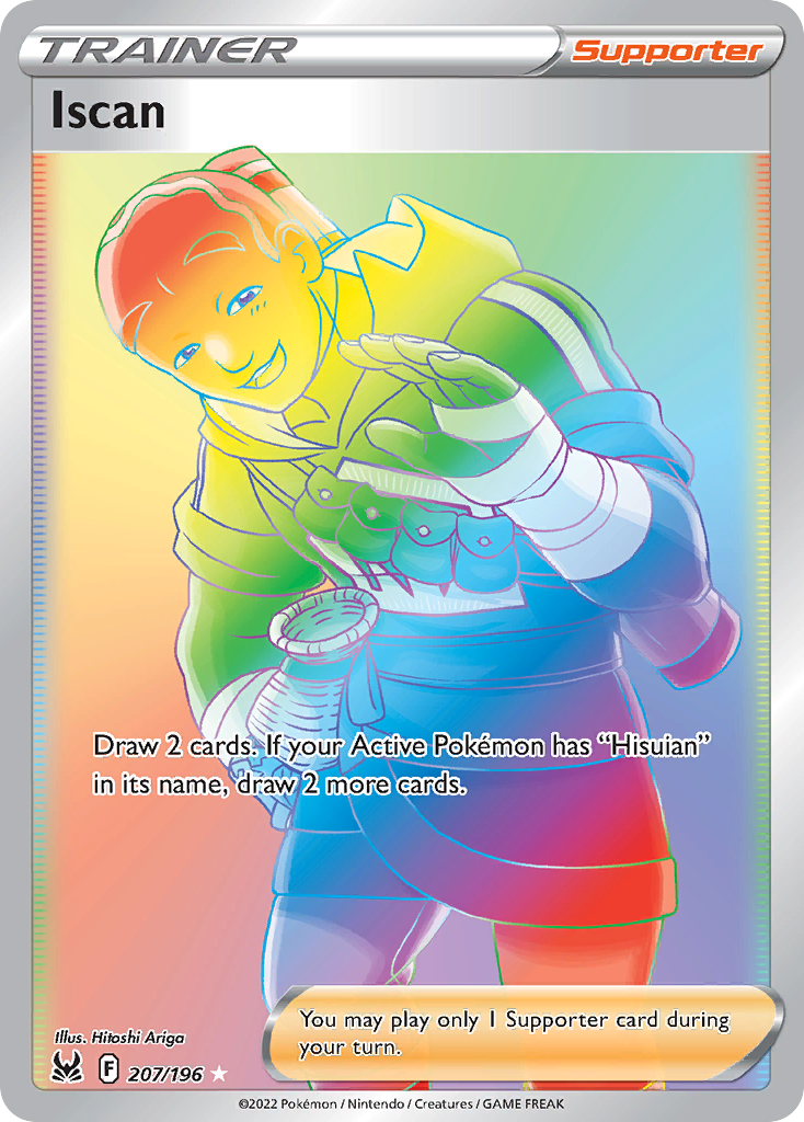 Iscan 207/196 Rare Rainbow | Lost Origin | Pokemon Card
