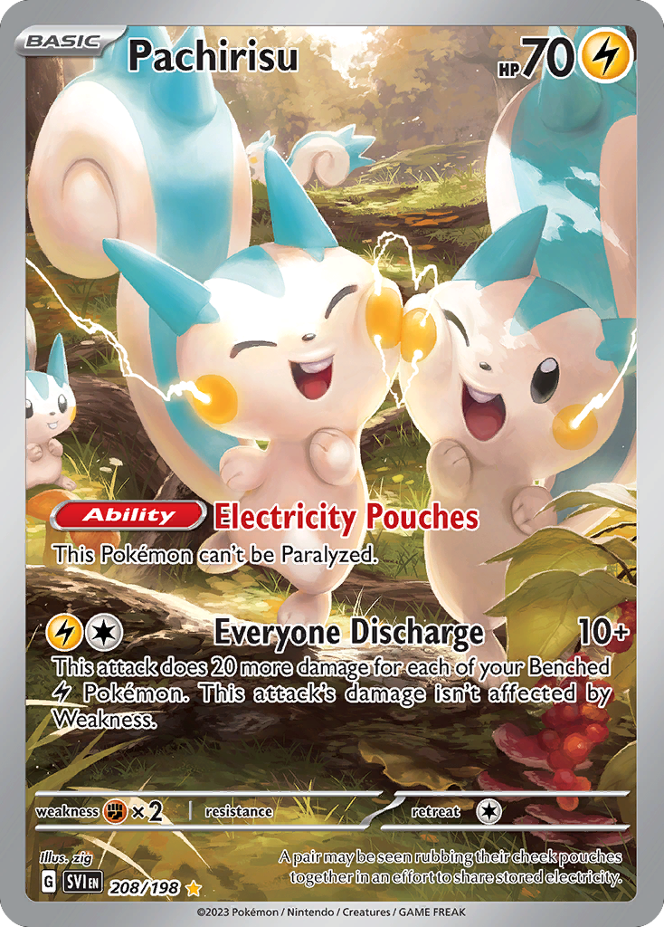Pachirisu 208/198 Illustration Rare | Scarlet & Violet | Pokemon Card