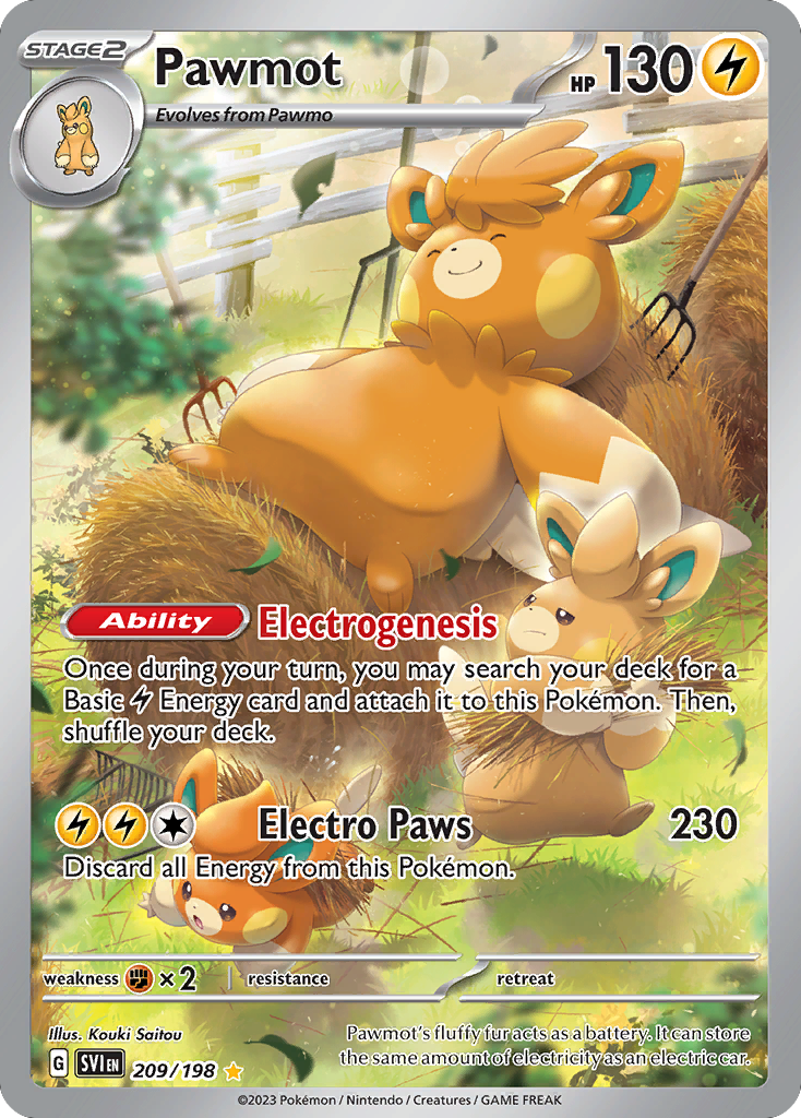 Pawmot 209/198 Illustration Rare | Scarlet & Violet | Pokemon Card