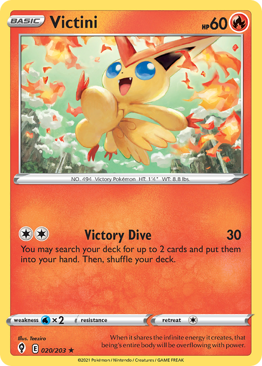 Victini 20/203 Rare Holo | Evolving Skies | Pokemon Card