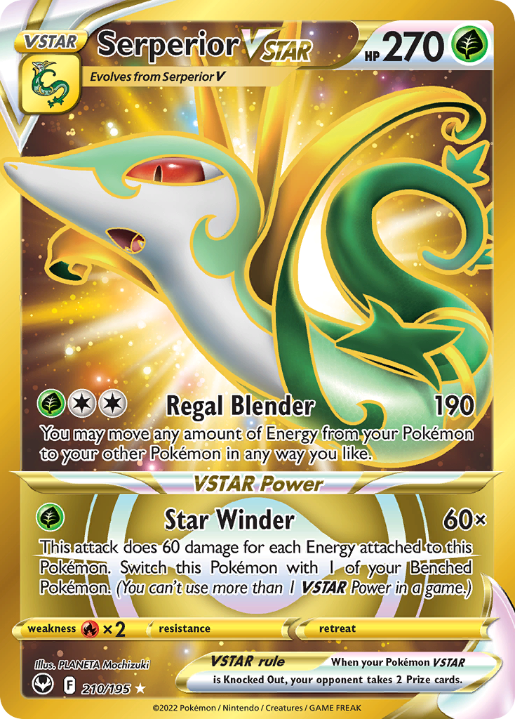 Serperior VSTAR 210/195 Rare Secret | Silver Tempest | Pokemon Card