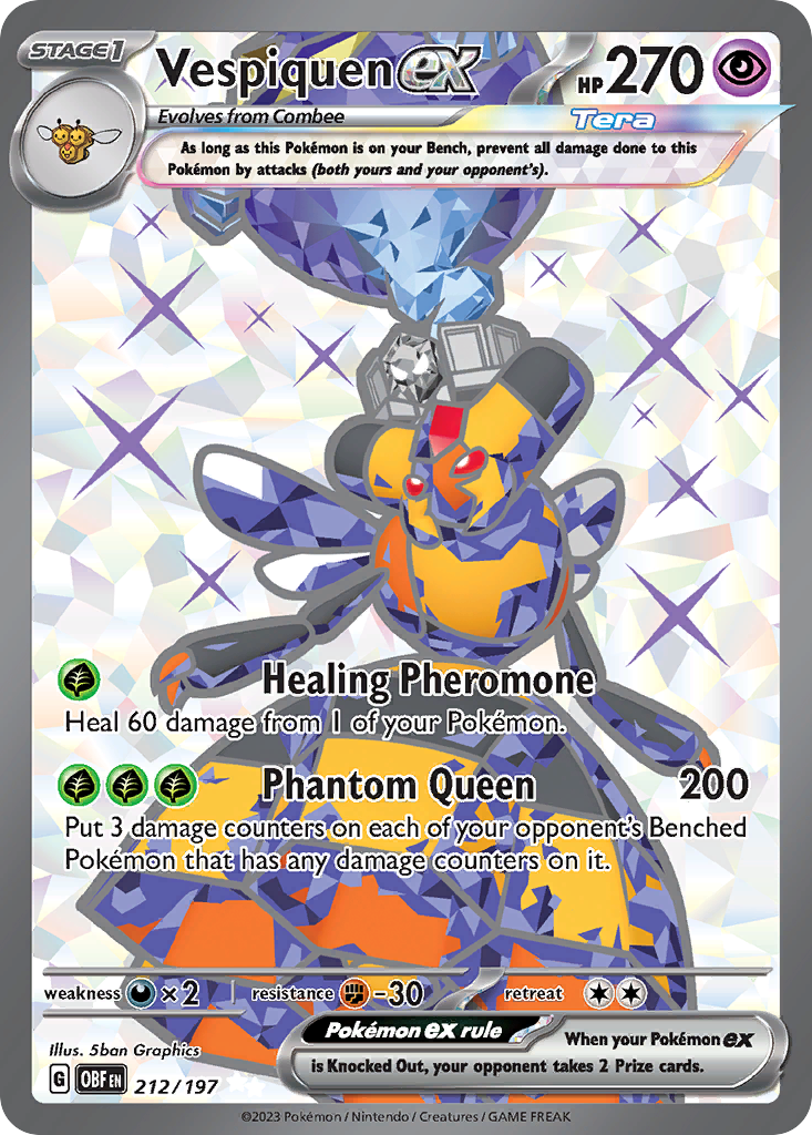 ポケモン Vespiquen ex 212/197 Ultra Rare | Obsidian Flames | Pokemon Card