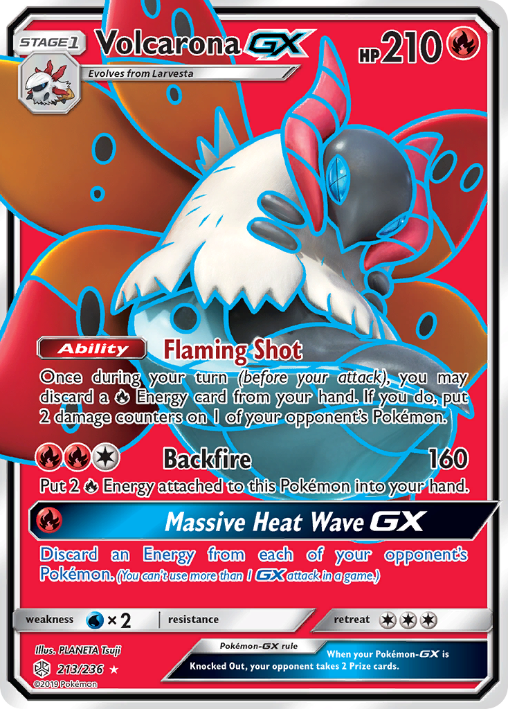 Volcarona-GX 213/236 Rare Ultra | Cosmic Eclipse | Pokemon Card