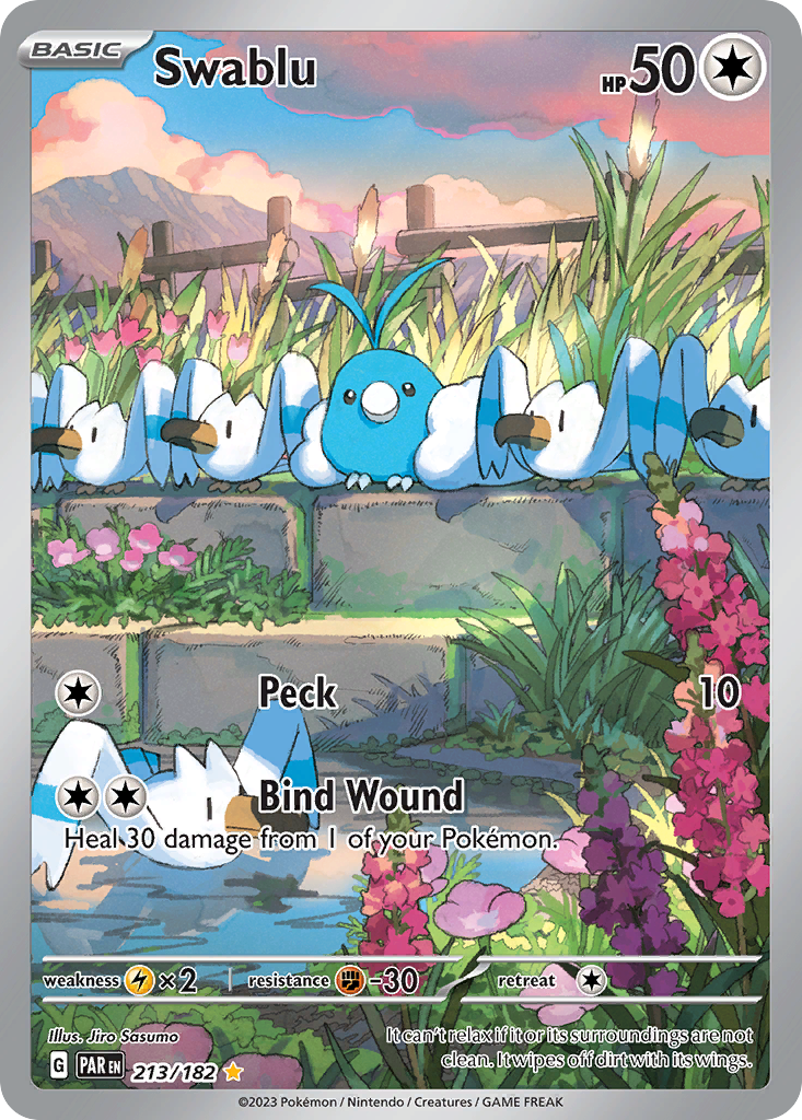 Swablu 213/182 Illustration Rare | Paradox Rift | Pokemon Card