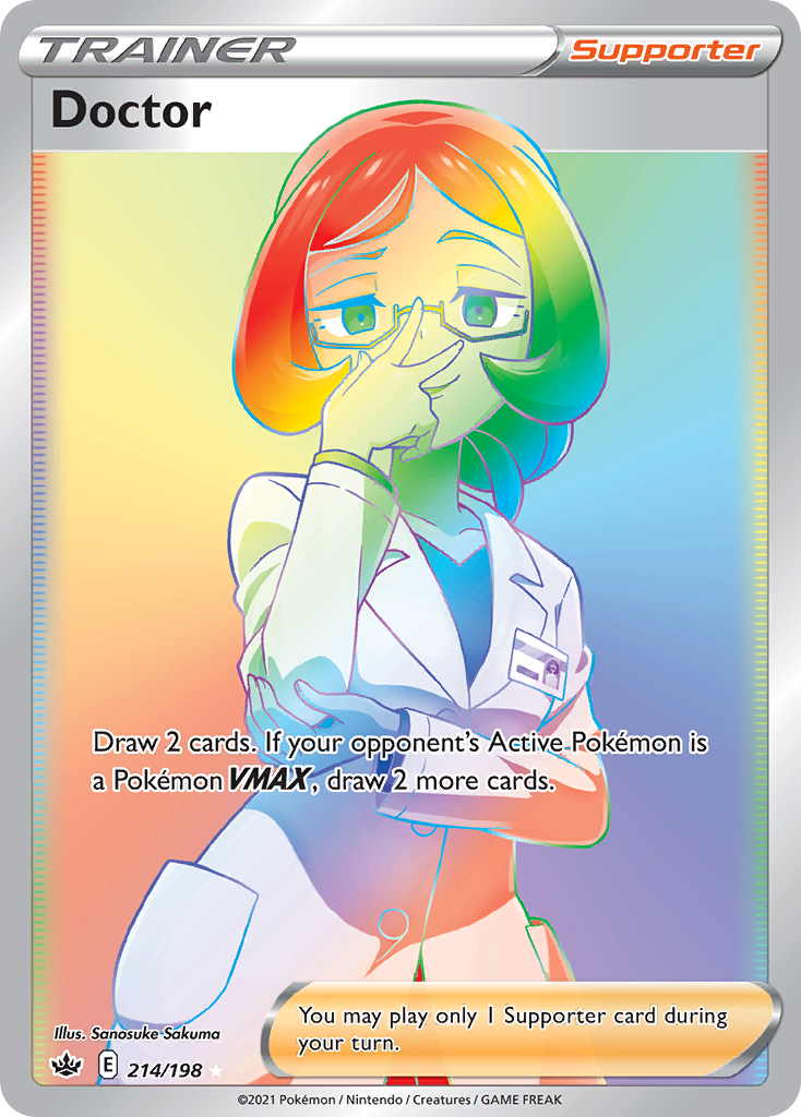 Doctor 214/198 Rare Rainbow | Chilling Reign | Pokemon Card