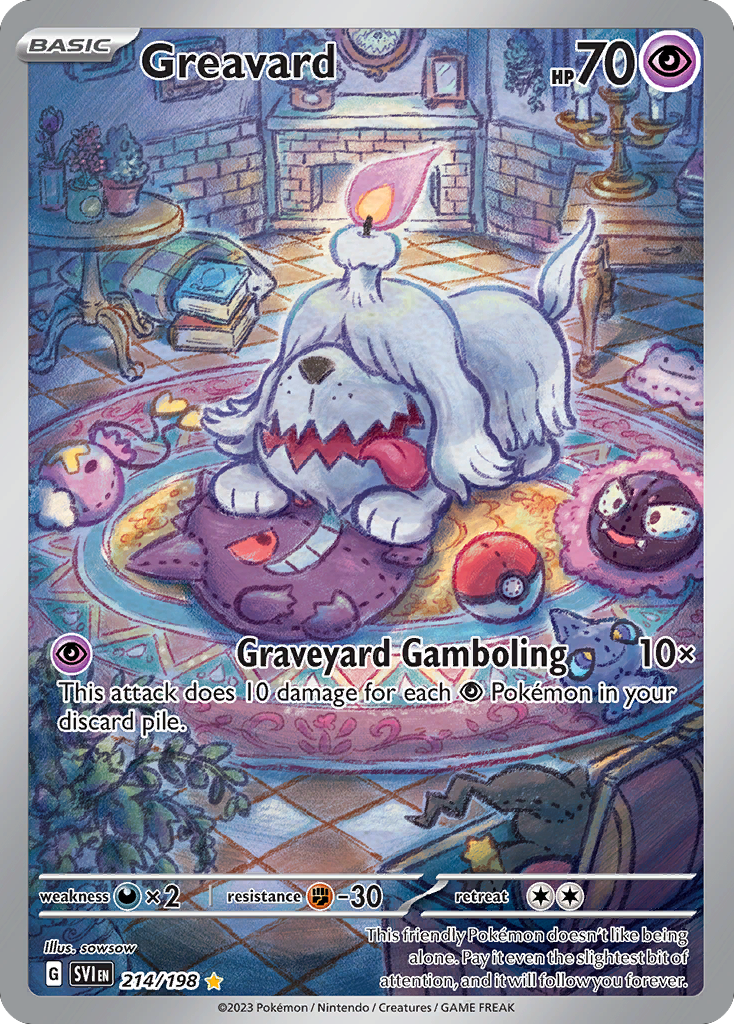 Greavard 214/198 Illustration Rare | Scarlet & Violet | Pokemon Card